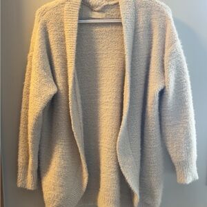 Elegant Women's Open Front Cardigan - Soft Cream